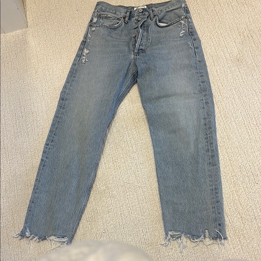 Agolde high rise straight jeans